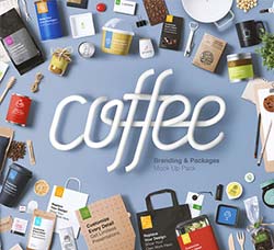 咖啡品牌形象视觉识别模型大合集：Coffee Branding & Packages Mock Up